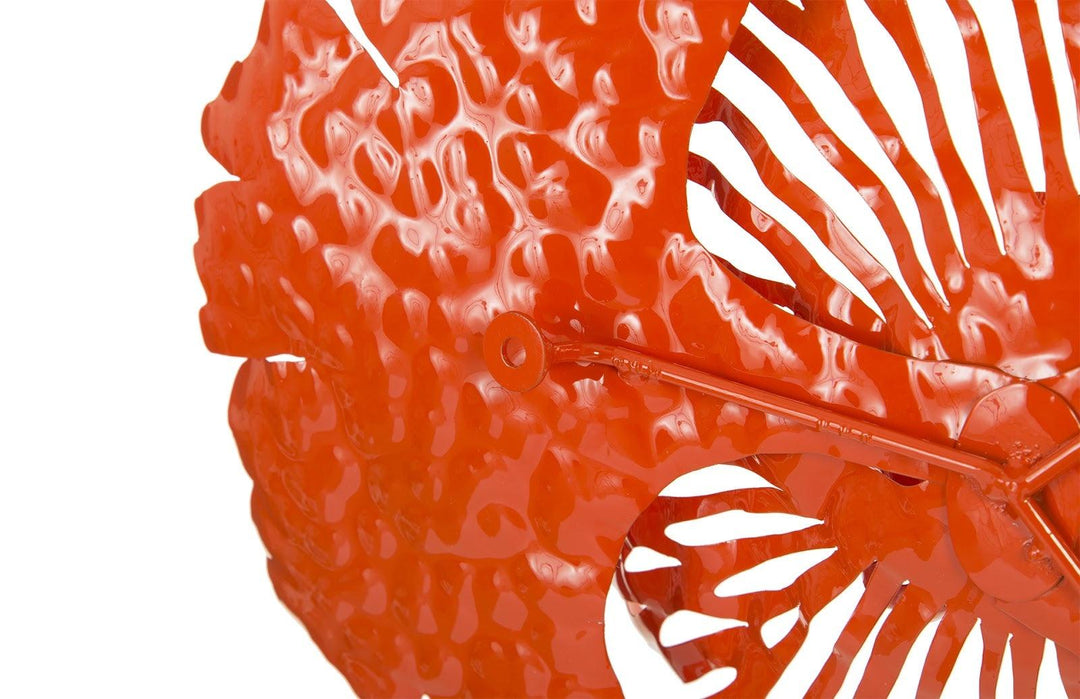 SwayLiving Flower Wall Art, Small, Coral, Metal WALL ACCENTS