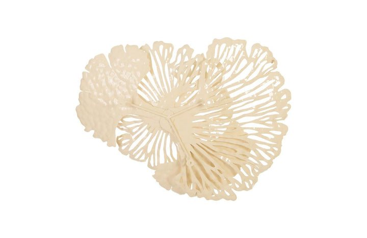SwayLiving Flower Wall Art, Small, Ivory, Metal WALL ACCENTS