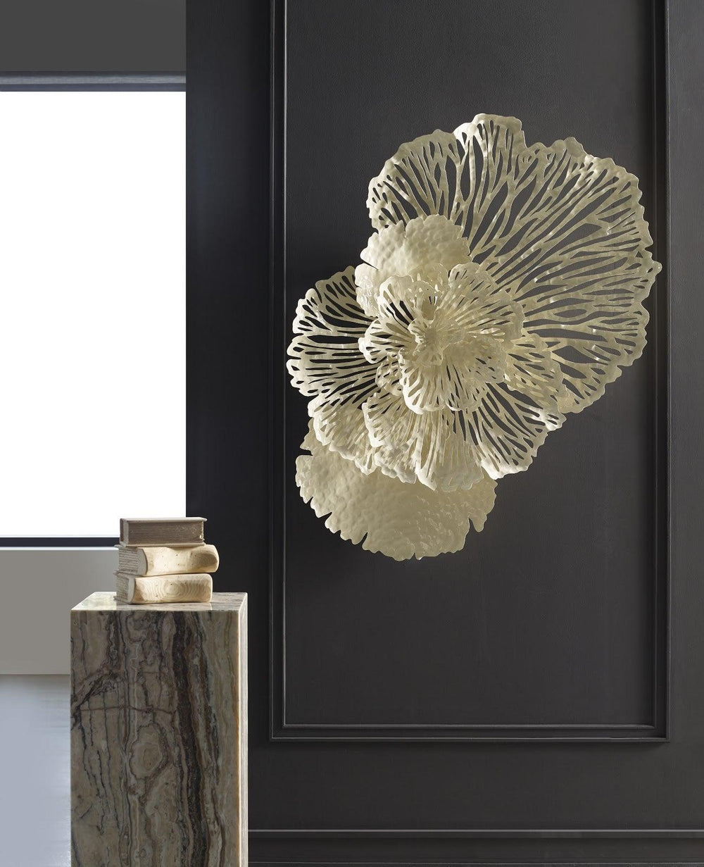 SwayLiving Flower Wall Art, Ivory, MD WALL ACCENTS