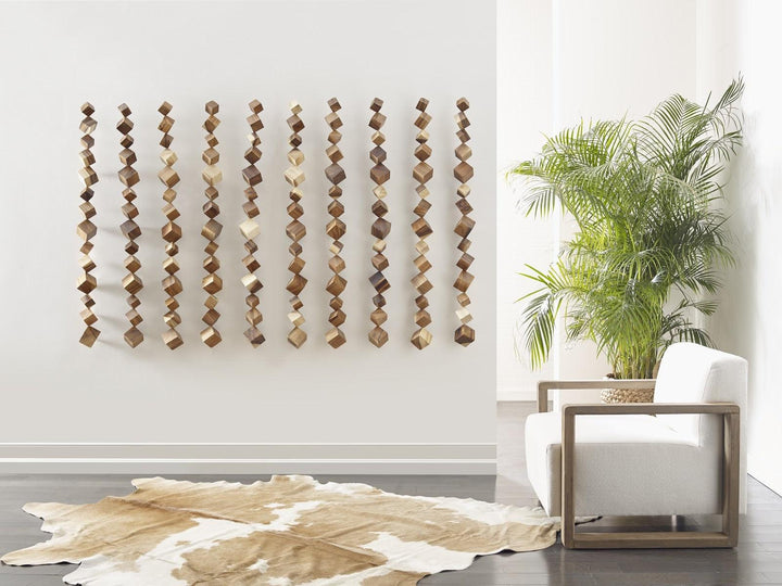 SwayLiving Dice Wall Art, Chamcha Wood, Natural WALL ACCENTS