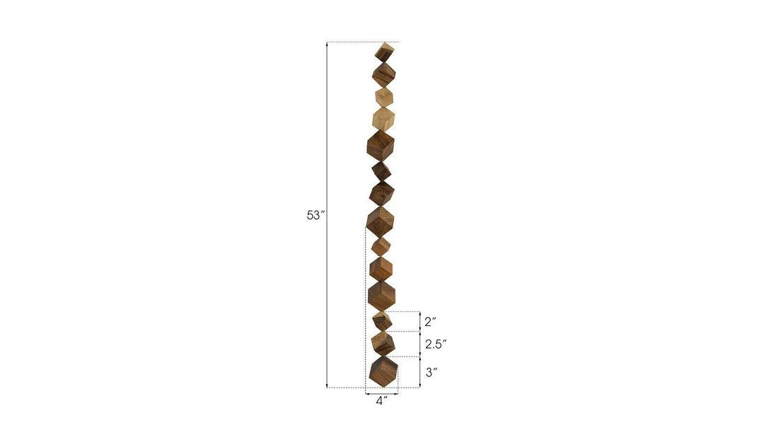 SwayLiving Dice Wall Art, Chamcha Wood, Natural WALL ACCENTS