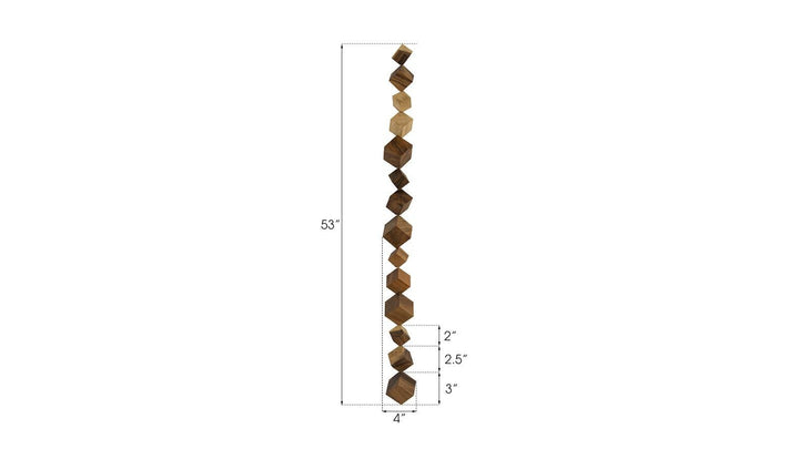 SwayLiving Dice Wall Art, Chamcha Wood, Natural WALL ACCENTS