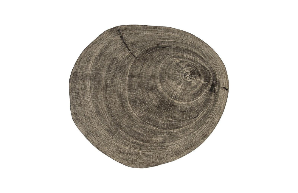 SwayLiving Crosscut Side Table, Gray Stone, Forged Legs ACCENT TABLES