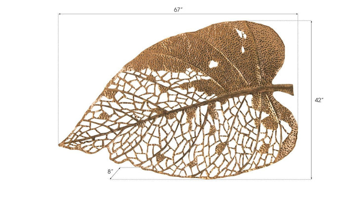 SwayLiving Birch Leaf Wall Art, Copper, LG WALL ACCENTS