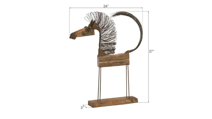 SwayLiving Wire Horse Sculpture, SM Body DECORATIVE OBJECTS