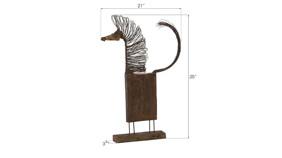SwayLiving Wire Horse Sculpture, Big Body DECORATIVE OBJECTS