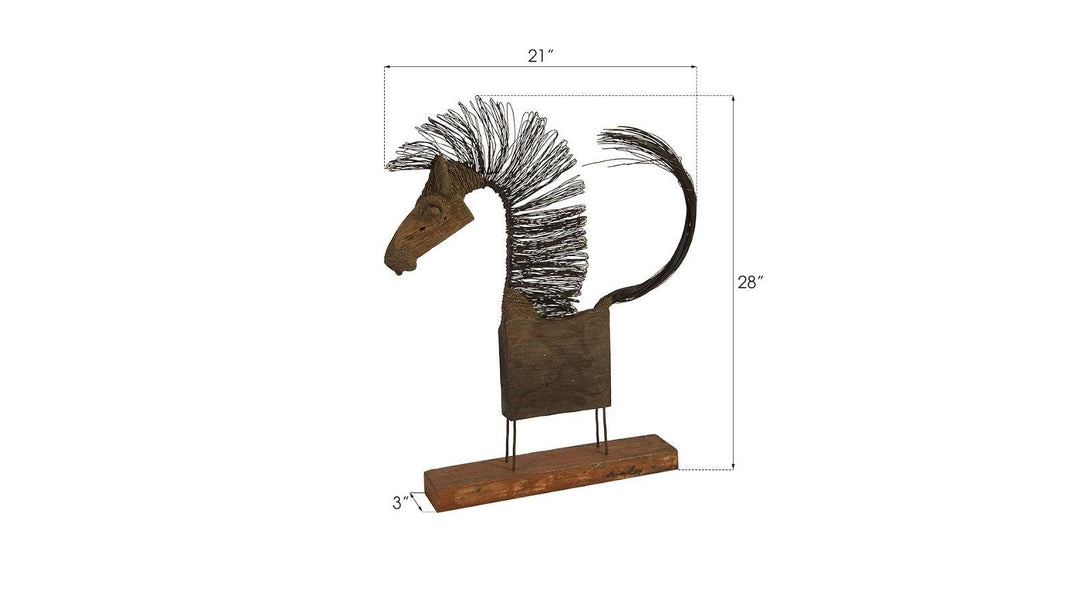 SwayLiving Wire Horse Sculpture, MD Body DECORATIVE OBJECTS