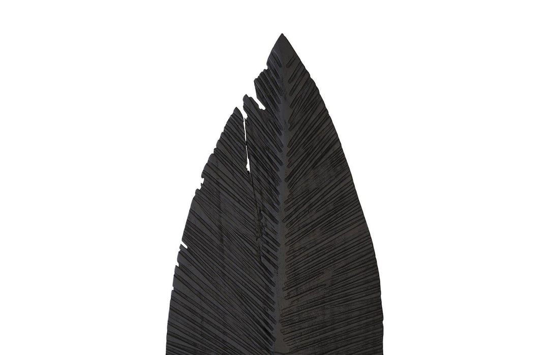 SwayLiving Carved Leaf on Stand, Burnt, LG DECORATIVE OBJECTS