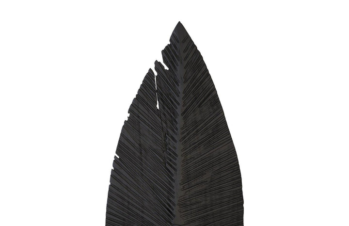 SwayLiving Carved Leaf on Stand, Burnt, LG DECORATIVE OBJECTS