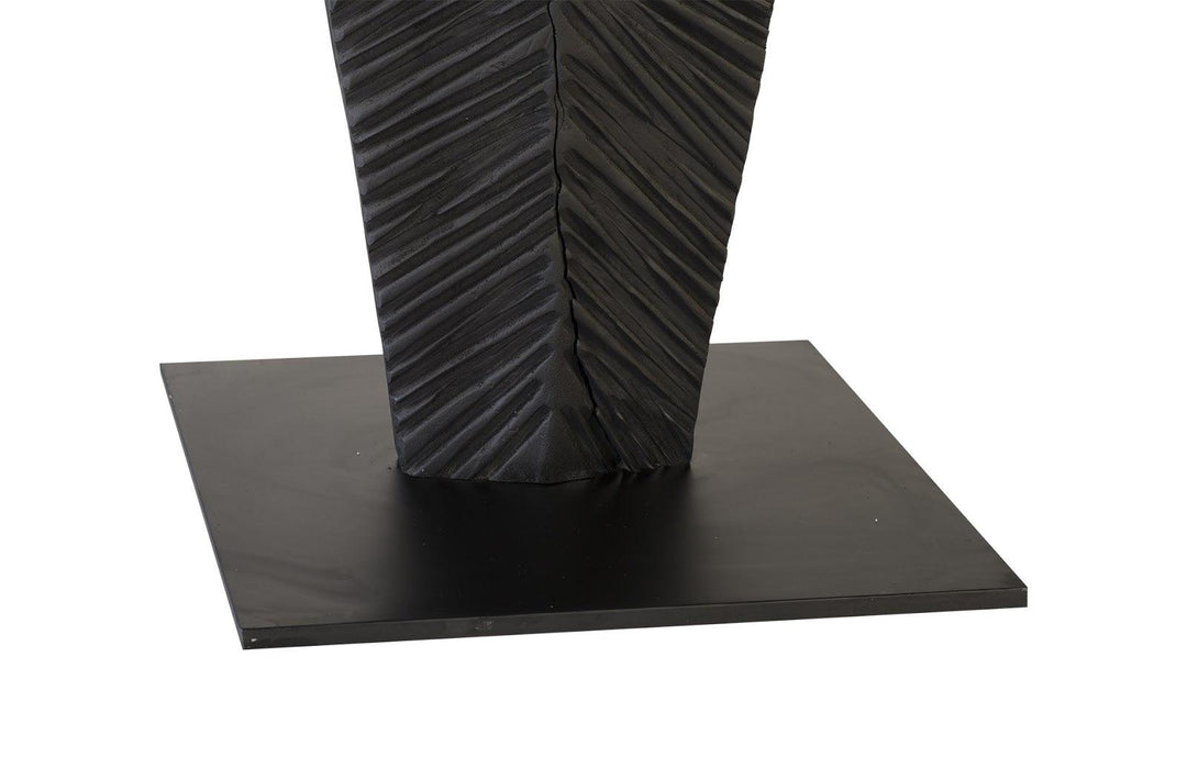 SwayLiving Carved Leaf on Stand, Burnt, LG DECORATIVE OBJECTS