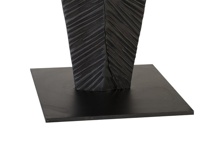 SwayLiving Carved Leaf on Stand, Burnt, LG DECORATIVE OBJECTS