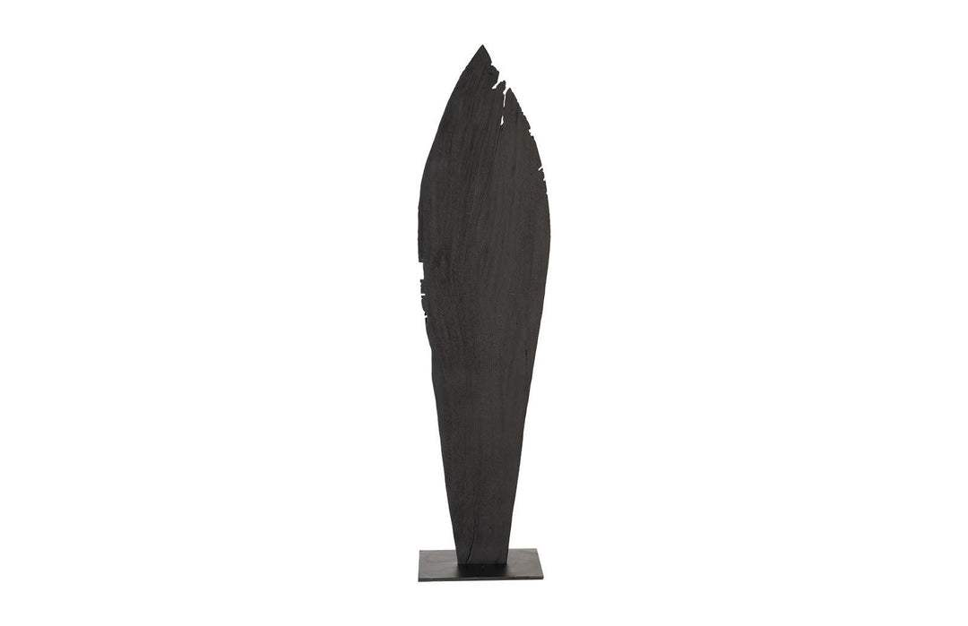 SwayLiving Carved Leaf on Stand, Burnt, LG DECORATIVE OBJECTS