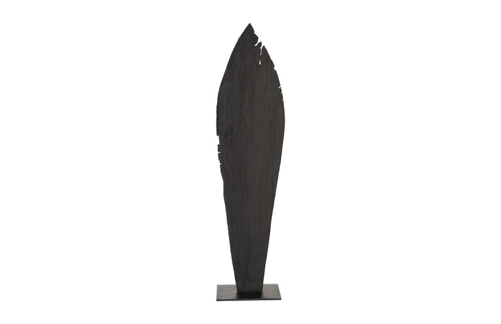 SwayLiving Carved Leaf on Stand, Burnt, LG DECORATIVE OBJECTS