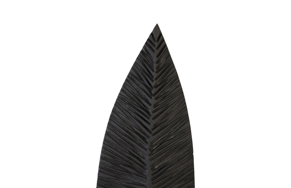 SwayLiving Carved Leaf on Stand, Burnt, MD DECORATIVE OBJECTS
