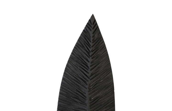 SwayLiving Carved Leaf on Stand, Burnt, MD DECORATIVE OBJECTS