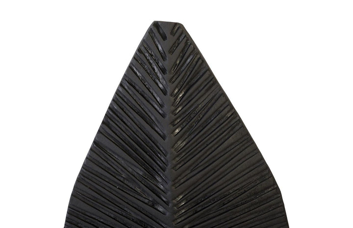 SwayLiving Carved Leaf on Stand, Burnt, SM DECORATIVE OBJECTS
