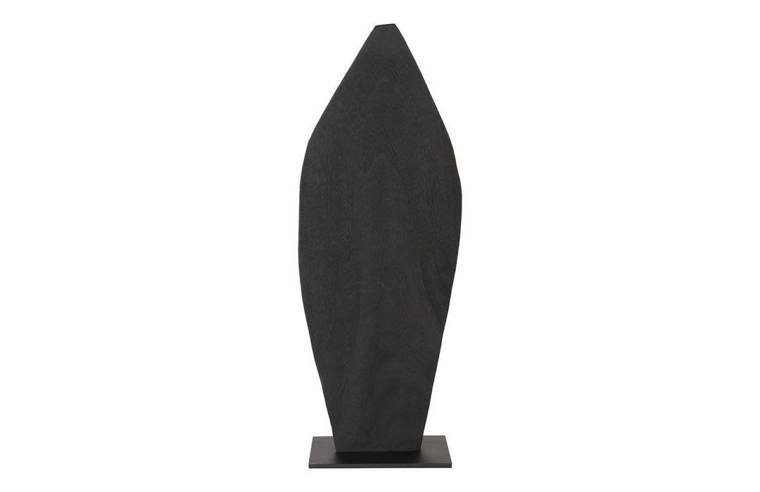 SwayLiving Carved Leaf on Stand, Burnt, SM DECORATIVE OBJECTS