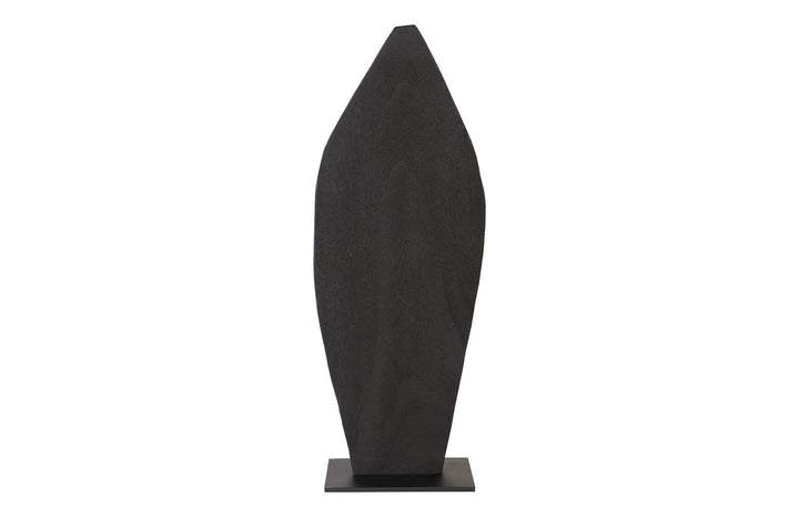 SwayLiving Carved Leaf on Stand, Burnt, SM DECORATIVE OBJECTS