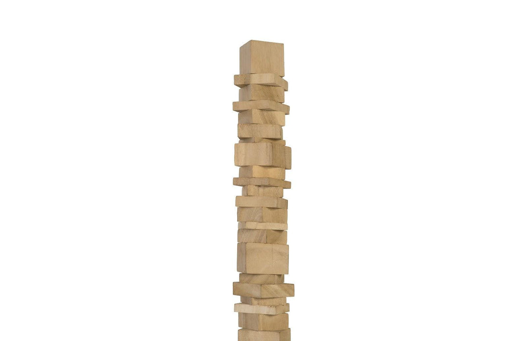 SwayLiving Stacked Wood Floor Sculptures, Bleached, Set of 3 DECORATIVE OBJECTS