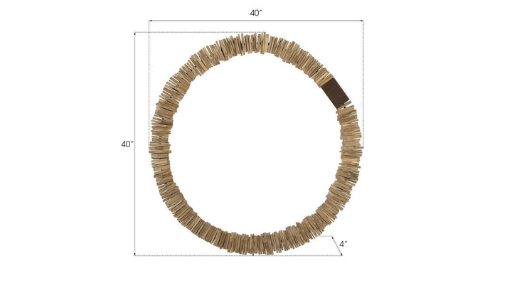 SwayLiving Stacked Wall Ring,  Bleached, LG WALL ACCENTS