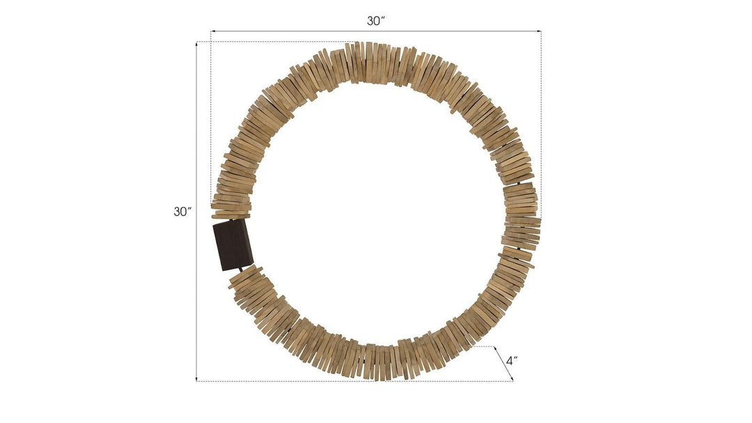 SwayLiving Stacked Wall Ring,  Bleached, MD WALL ACCENTS