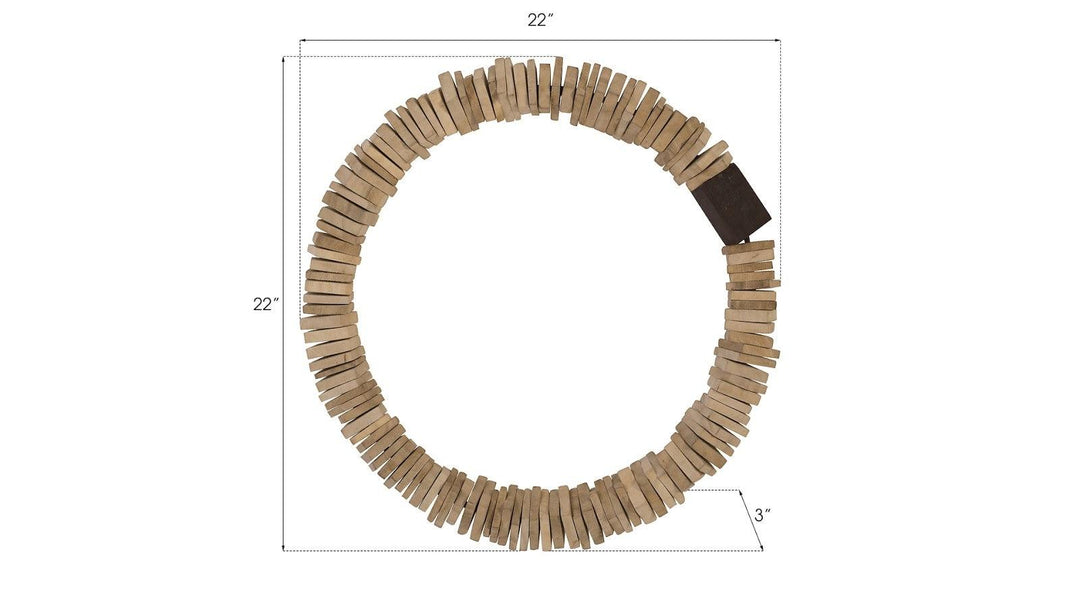 SwayLiving Stacked Wall Ring,  Bleached, SM WALL ACCENTS