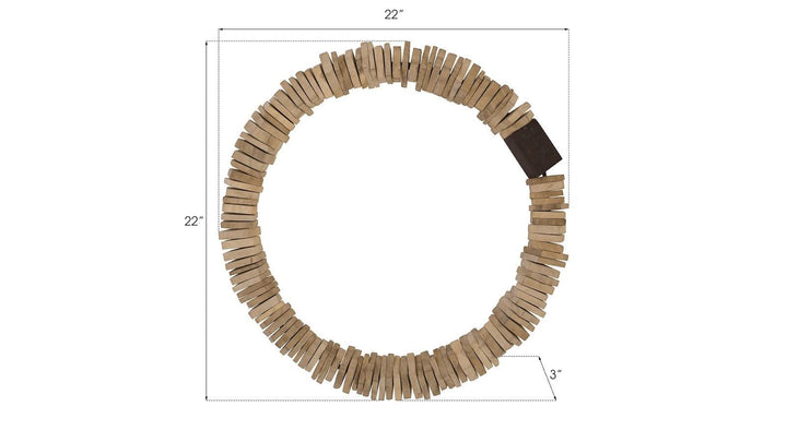 SwayLiving Stacked Wall Ring,  Bleached, SM WALL ACCENTS