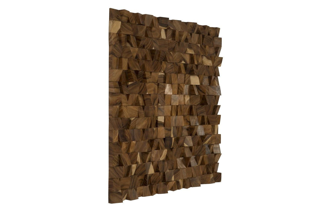 SwayLiving Blocks Wall Art, Chamcha Wood, Natural, LG WALL ART