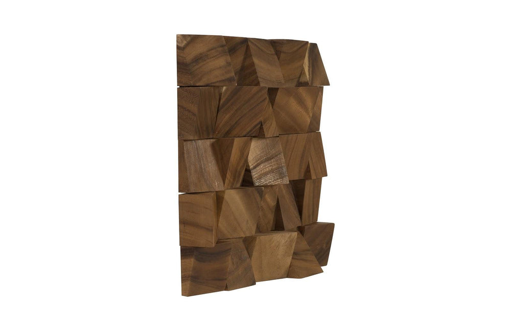 SwayLiving Blocks Wall Tile, Chamcha Wood, Natural WALL ACCENTS
