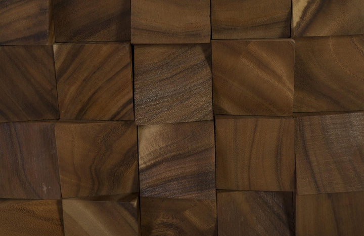 SwayLiving Blocks Wall Tile, Chamcha Wood, Natural WALL ACCENTS