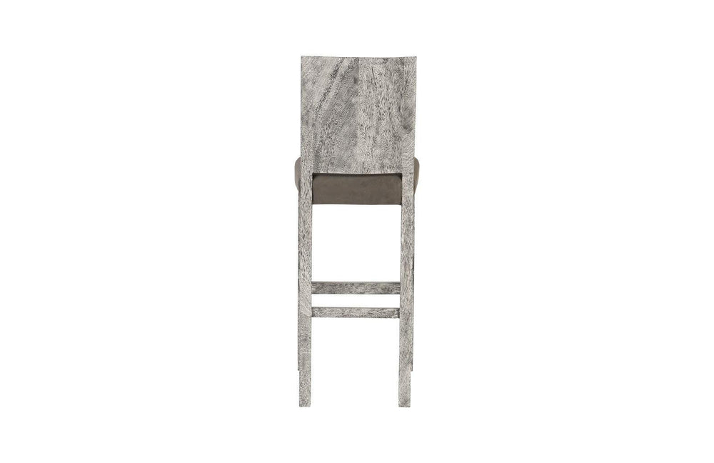 SwayLiving Ophelia Bar Stool, Chamcha Wood, Gray Stone Finish BAR STOOLS + COUNTER STOOLS