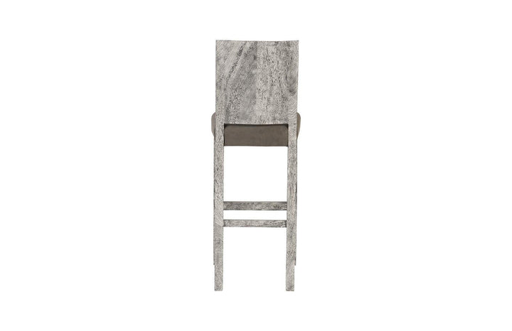 SwayLiving Ophelia Bar Stool, Chamcha Wood, Gray Stone Finish BAR STOOLS + COUNTER STOOLS