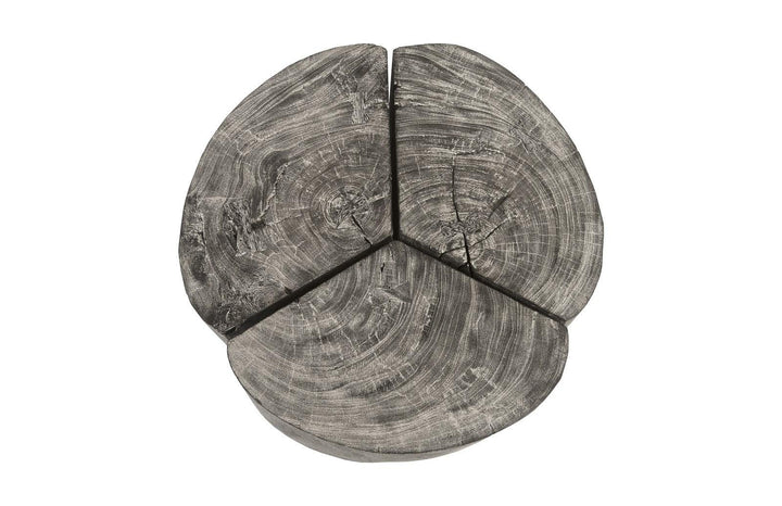 SwayLiving Clover Coffee Table, Chamcha Wood, Gray Stone Finish, Metal Base COFFEE TABLES