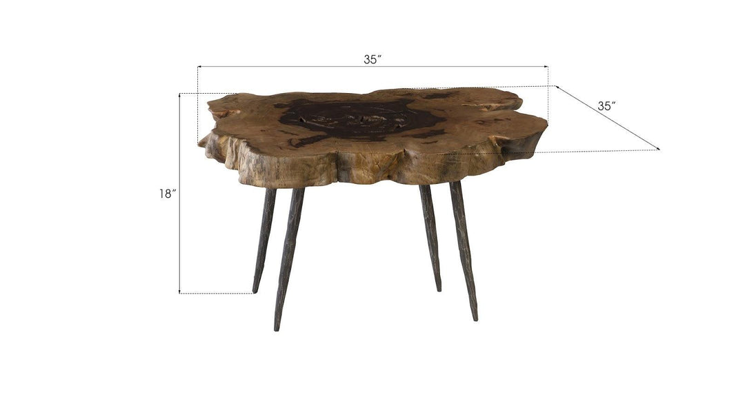 SwayLiving Wood Coffee Table, Forged Legs COFFEE TABLES