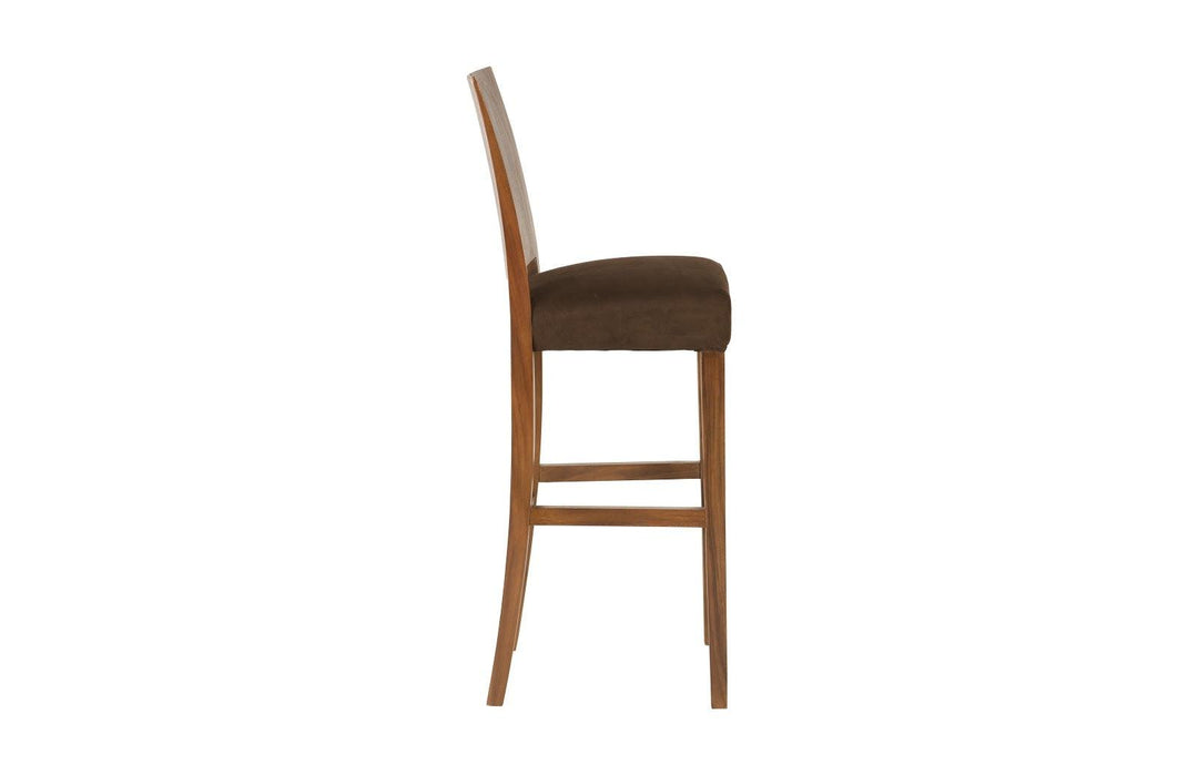 SwayLiving Ophelia Bar Stool, Chamcha Wood, Perfect Brown BAR STOOLS + COUNTER STOOLS