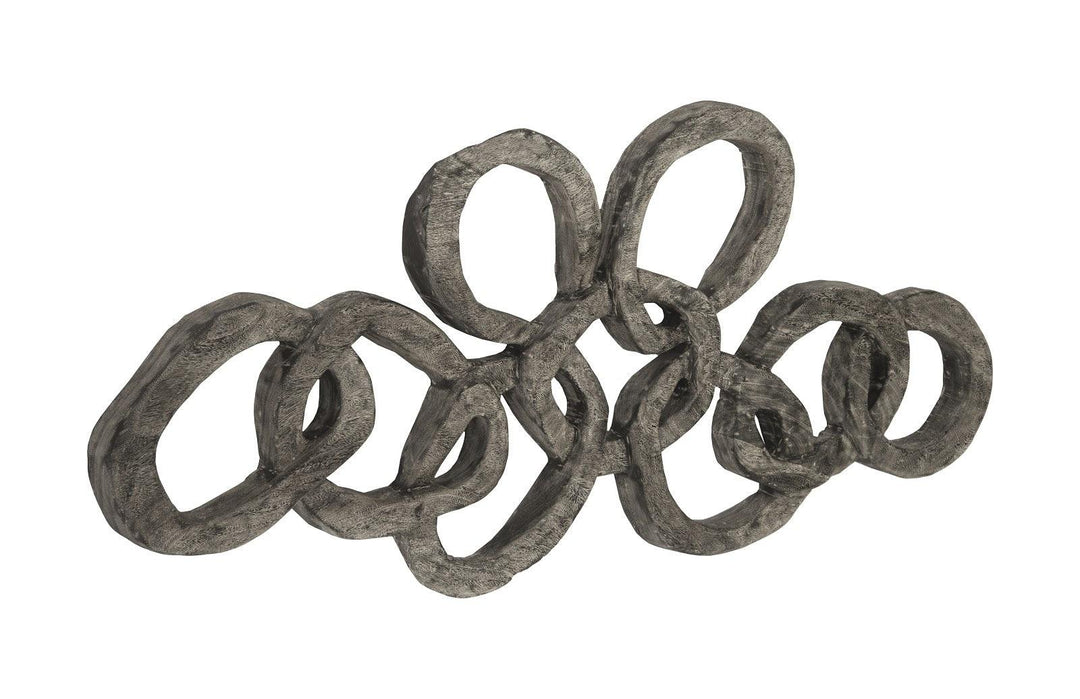 SwayLiving Chain Wall art, Chamcha Wood, Gray Stone Finish WALL ACCENTS