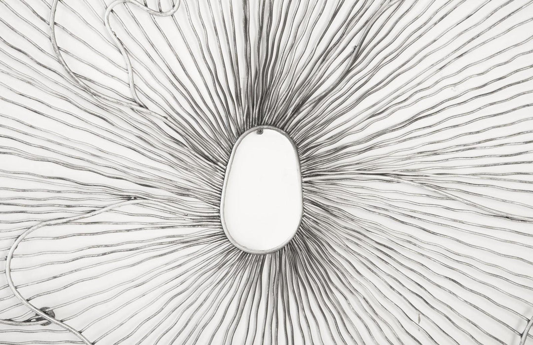 SwayLiving Poppy Flower Wall Art, Silver/Black, LG WALL ACCENTS