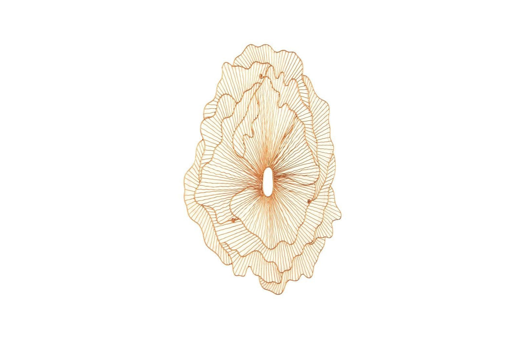 SwayLiving Poppy Flower Wall Art, Copper, LG WALL ACCENTS