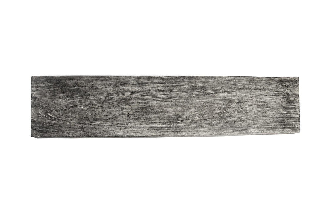 SwayLiving Origins Straight Edge Console Table, Metal U Legs, Gray Stone Finish CONSOLE TABLES