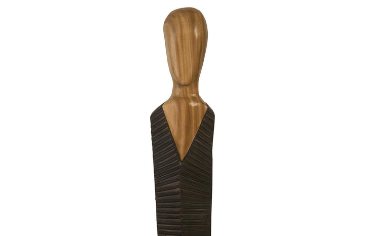 SwayLiving Vested Male Sculpture, Small, Chamcha, Natural, Black, Copper DECORATIVE OBJECTS