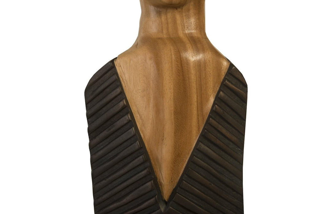 SwayLiving Vested Male Sculpture, Small, Chamcha, Natural, Black, Copper DECORATIVE OBJECTS
