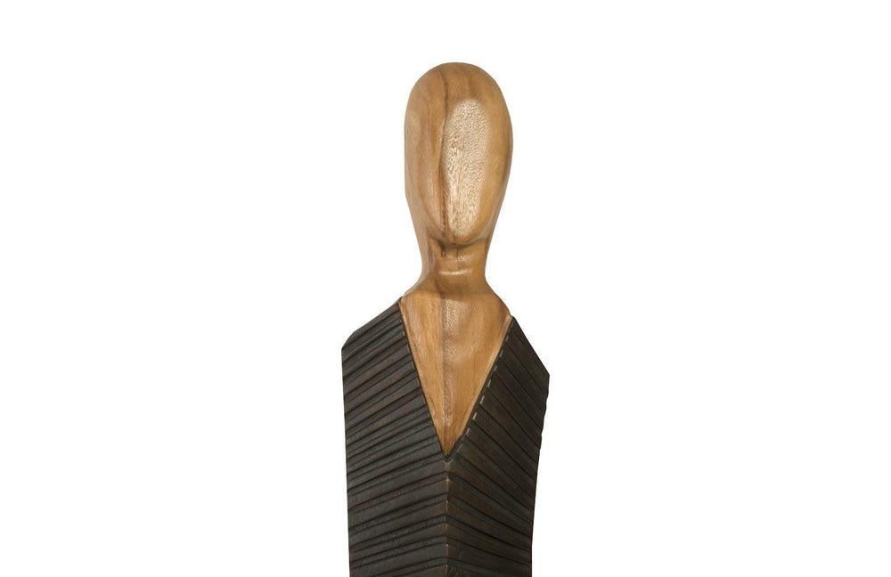 SwayLiving Vested Male Sculpture, Large, Chamcha, Natural, Black, Copper DECORATIVE OBJECTS