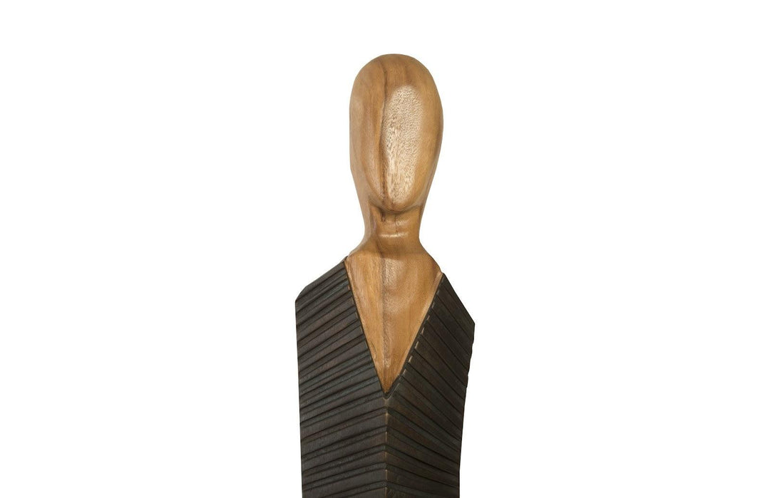 SwayLiving Vested Male Sculpture, Large, Chamcha, Natural, Black, Copper DECORATIVE OBJECTS
