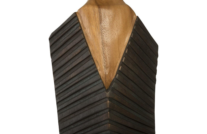SwayLiving Vested Male Sculpture, Large, Chamcha, Natural, Black, Copper DECORATIVE OBJECTS