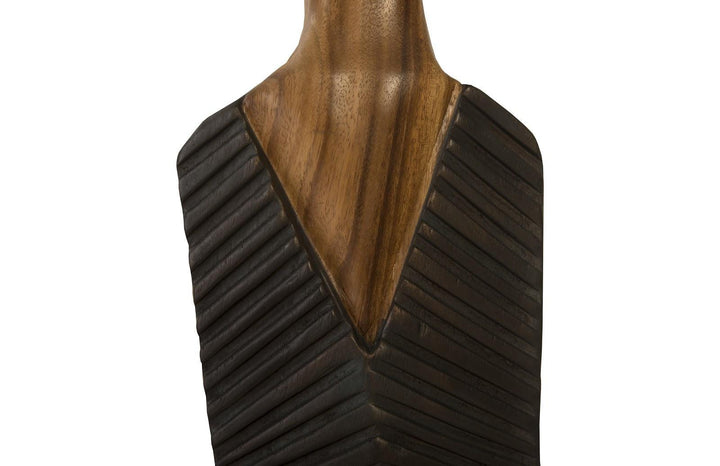 SwayLiving Vested Male Sculpture, Medium, Chamcha, Natural, Black, Copper DECORATIVE OBJECTS