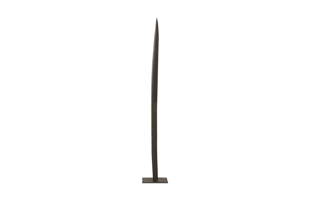 SwayLiving Carved Leaf on Stand, Burnt, XL DECORATIVE OBJECTS