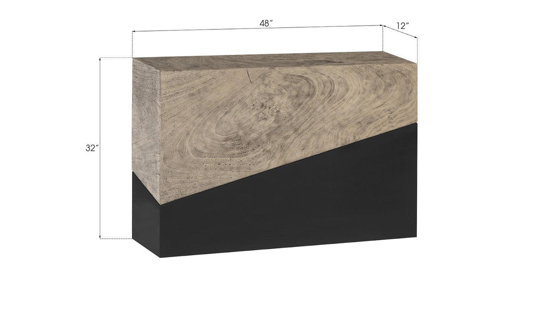 SwayLiving Geometry Console Table, Gray Stone CONSOLE TABLES
