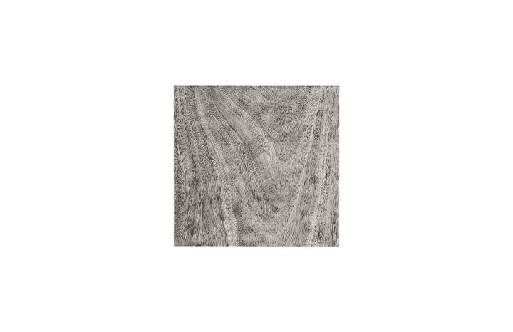 SwayLiving Origins Pedestal, Small, Mitered Chamcha Wood, Gray Stone Finish ACCENT TABLES