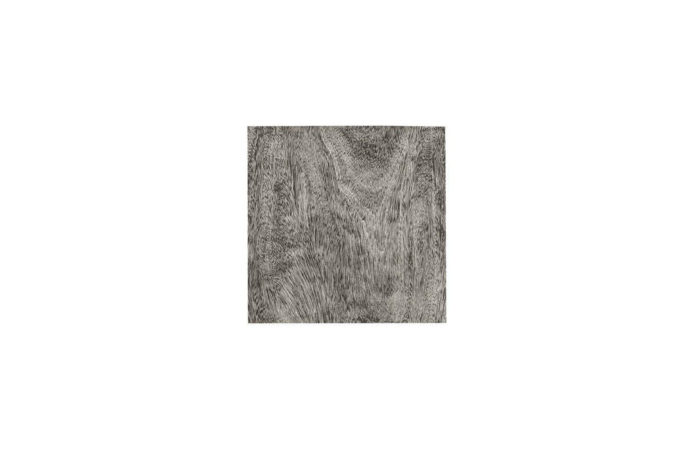SwayLiving Origins Pedestal, Large, Mitered Chamcha Wood, Gray Stone Finish ACCENT TABLES