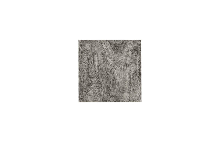SwayLiving Origins Pedestal, Large, Mitered Chamcha Wood, Gray Stone Finish ACCENT TABLES